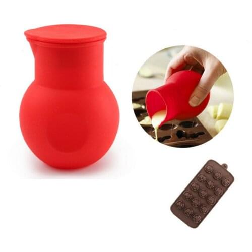 Practical Silicone Chocolate Melting Pot Mould Butter Sauce Milk Baking Pouring