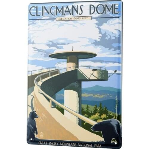 SINCE 2004 Tin Sign Metal Plate Decorative Sign Home Decor Plaques Holiday Travel Agency Smoky Mountains