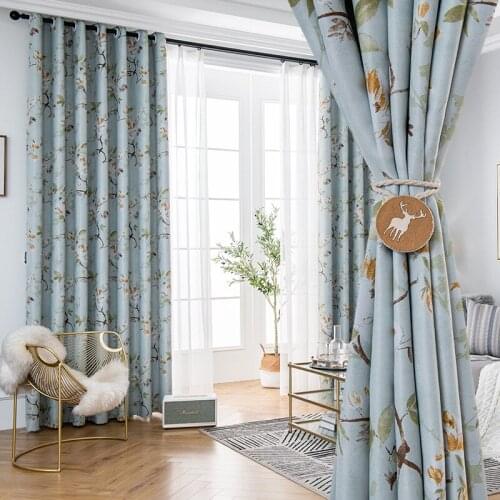 Floral Print Modern Simplicity Window Curtains Drapes Curtains For Living Room Kitchen Bedroom Home Decor Cortinas