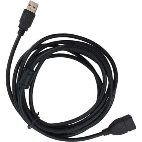 USB Extension Data Cable 2.0 A Male to A Female Long Cord for Computer, 3 meter Black