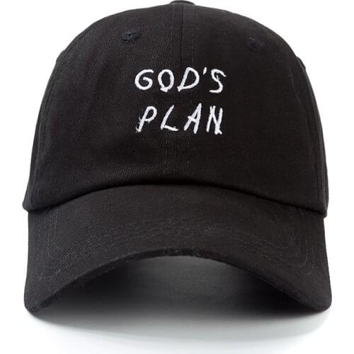 High Quality DRAKE GODS PLAN Snapback Cap Cotton Baseball Cap For Men Women Adjustable Hip Hop Dad Hat Bone Garros Casquette