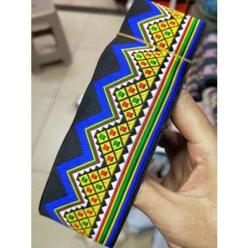 NEW High Quality 3.3cmx8yards Crown Gem Embroidery Woven Jacquard Ribbon Festival Straps and Belt Accessories DIY Sewing Lace