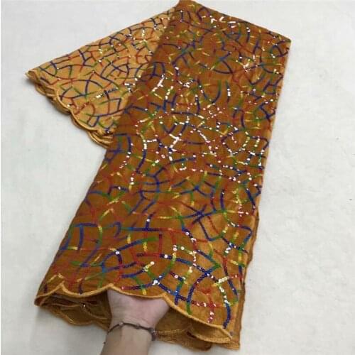 Cheap Velvet Lace Fabric 2020 High Quality Latest African Sequin Lace Fabric Embroidery French Lace for Evening Party Dress