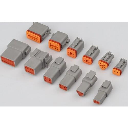 100Sets Deutsch DT 2 3 4 6 8 12 Pin Male Female Auto Waterproof Connector Automotive Sealed Plug With Pins