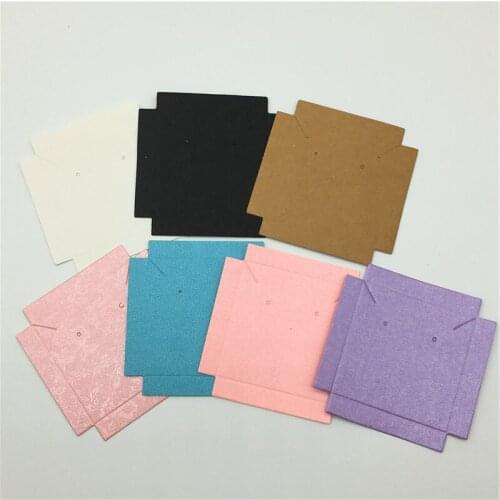 20Pcs 7color Kraft Jewelry Cards Blank Necklace&Earring cards Classic Jewelry Displays Cards Inner Card for 6.5x6.5x3cm Boxes