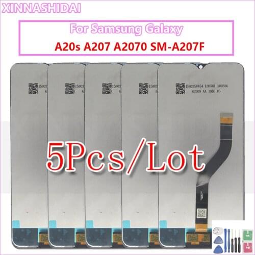 5PCS/For Samsung A20s A207 SM-A207F LCD Display Touch Screen Digitizer Replacement For Samsung A20s SM-A207F A207