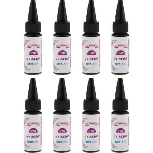 8x Clear UV Resin Hard Type Glue Epoxy for Resin Casting Jewelry Making 25g