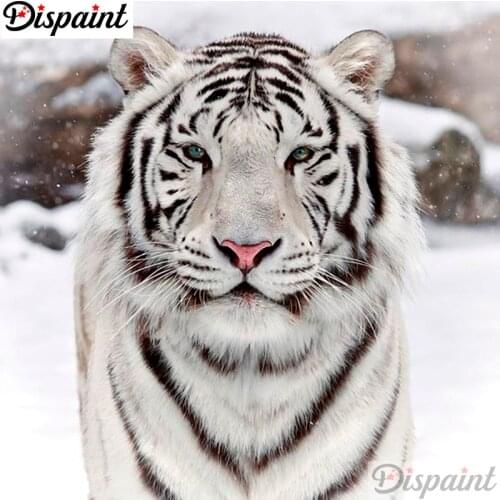 Dispaint Full Square/Round Drill 5D DIY Diamond Painting "Animal tiger scenery" 3D Embroidery Cross Stitch 5D Home Decor A11083
