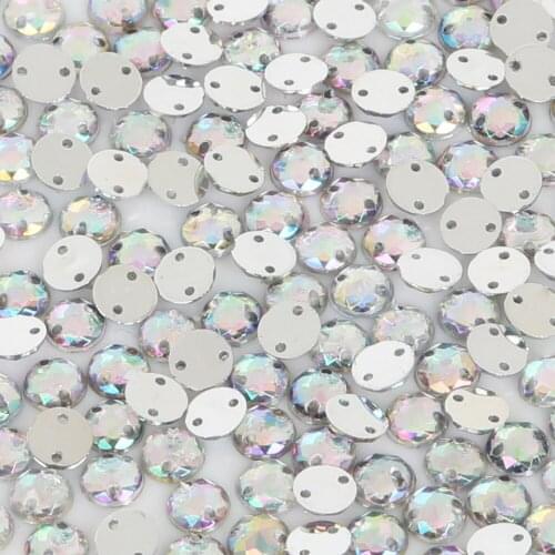 200pcs 6mm Round Crystal Acrylic Beads Rhinestones Loose Beads For DIY Jewelry Making Needlework Accessories
