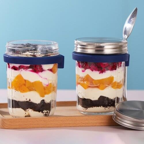 Portable Breakfast Cup Multifunction Oatmeal Cup Cereal BPA Free PP Nut Yogurt Mug Snack Cup With Lid Spoon Food Container