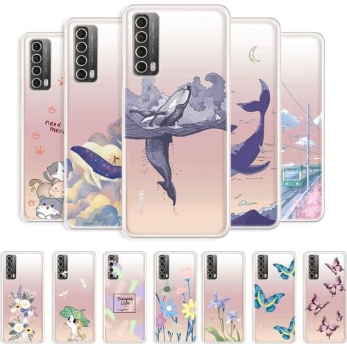 For Huawei P Smart 2021 Case Clear Back Cover For Huawei P Smart 2021 Shockproof Fundas on P Smart 2021 Transparent Soft Case
