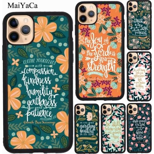 MaiYaCa Bible Philippians Jesus Christian Verse Case For iPhone 12 Pro Max mini 11 Pro Max XS X XR SE 2020 6S 7 8 Plus Cover