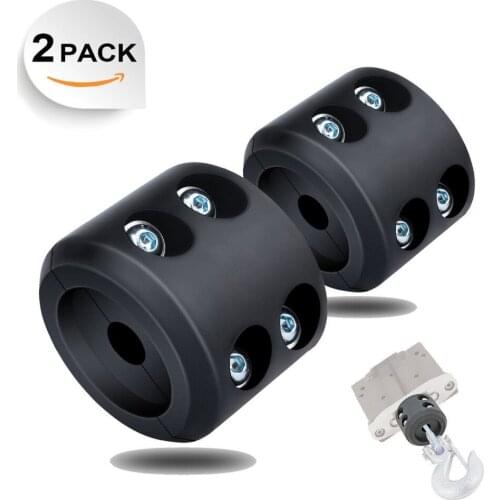 Chuang Qian 1Pair ATV Tow Bars Winch Cable Hook Winch Guard Cable Hook Stop Stopper Rubber Cushion for ATV UTV Winches Black
