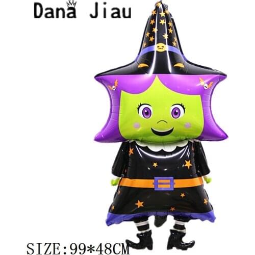 Dana jiau Halloween party decoration foil balloon pumpkin green ghost helium ball Pirate Ship hair brand sorceress toy sale