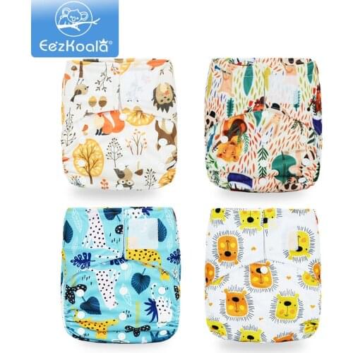 EezKoala 4PCS/Set Eco-friendly Cloth Diaper Fast Dry Cloth Baby Diapers Reusable&Washable Cloth Diaper Insert Nappy