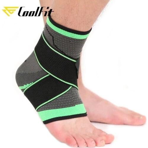 CoolFit 1PCS New Sports Ankle Brace Compression Strap Sleeves Support 3D Weave Elastic Bandage Foot Protective Gear Gym Fitness