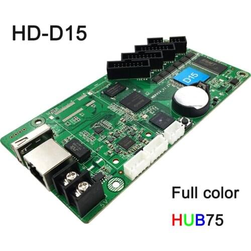 HD-D15 Full-Color LED Sign Controller,Network RJ45 U-Disk Communication,Optional WiFi/3G,RGB Video Screen Display Control Card