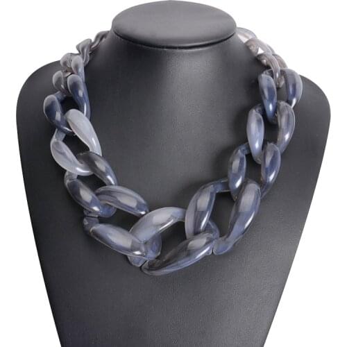 Fashion Jewelry Accessories 3 Colors Max Acrylic Exaggeration Resin Choker Necklace for Women