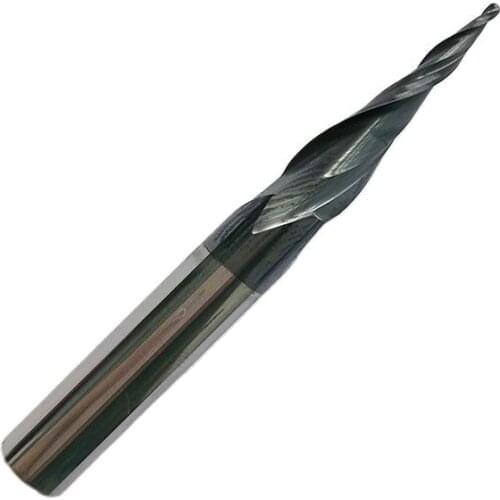 D6*20*50L*2F Tungsten solid carbide HRC55 with Coated Tapered Ball Nose End Mills taper and cone endmills