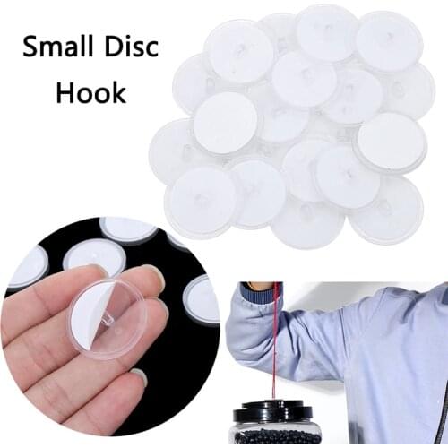 Ceiling strong traceless small disc hook transparent 2cm suction hook home storage decorative poster hanging Self adhesive hook