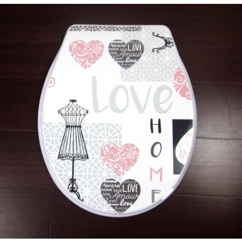 Toilet lid cover standard closing 2019high quality colorful toilet seat cover set hot selling fashion bathroom pp toilet sea