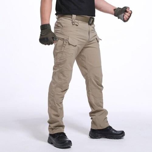 Men Work Cargo Long Pants with Pockets Loose Trousers SAL99