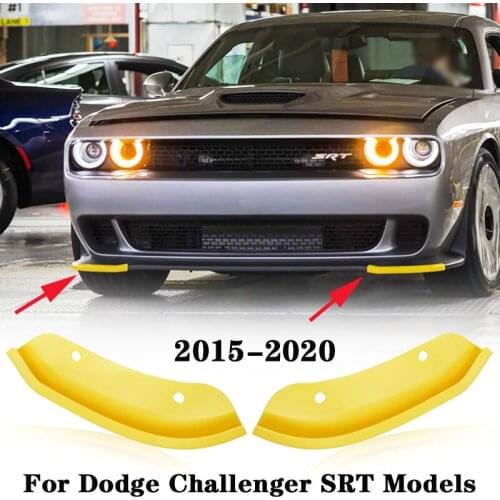 Pair Front Bumper Lip Protector Cover For Dodge Challenger SRT Models 2015-2020 Bumper Protector Diffuser Spoiler Splitter Guard
