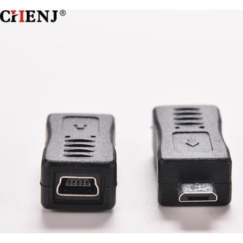 Micro USB Male To Mini USB Female Adapter Connector Converter Adaptor For Mobile Phones MP3