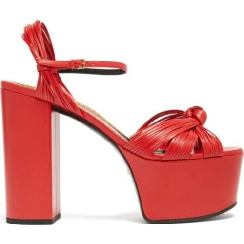 Sexy Platform High Heel Sandals Women 14 cm Extreme High Heel Chaussure Femme Patent Leather Dancing Party Thick Heel Lady Pumps