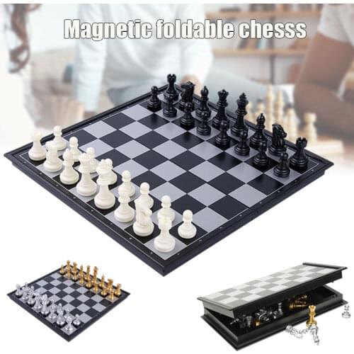 Portable Magnetic Folding Chess Board Chessboard Box Set Travel Kids Family Game Gift AN88