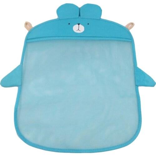 Baby Shower Toy Mesh Storage Bag Wall-mounted Cartoon Bathroom Toy Folding Storage Kawaii Storage Basket Organizer Suction Bags