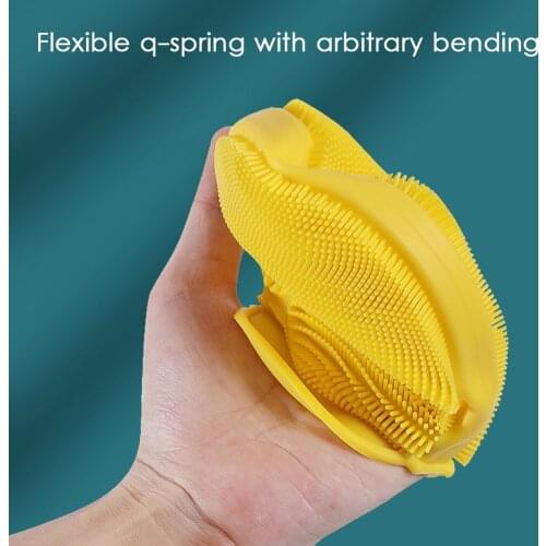 Silicone Body Scrubber Double Side Exfoliating Body Brush Shower Scrubber Body Exfoliating Massage Soft Tool