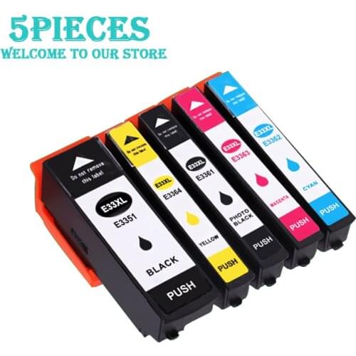 LuoCai 33XL Compatible Ink cartridges For Epson T3351 T3361 XP-530 XP-630 XP-830 XP-635 XP-540 XP-640 XP-645 printer T3364 T33XL
