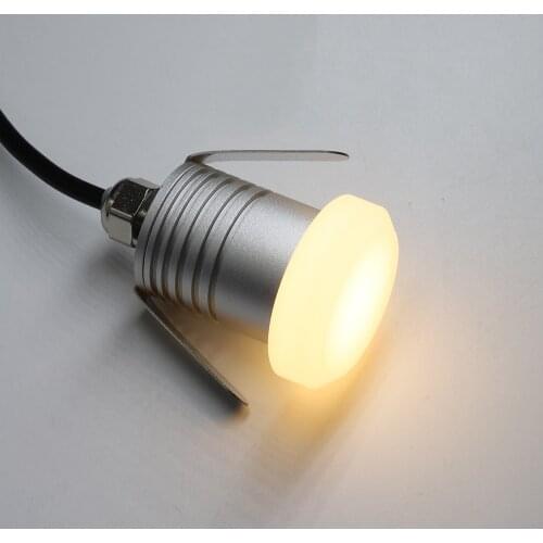 1W LED Indoor Outdoor Wall Lamp IP67 Waterproof Inground Light Recessed Stair Step Lights 12V-24V Acrylic Moonlight Deck Light