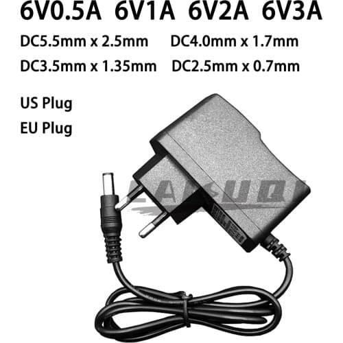 AC 110-240V to DC 6V 0.5A 1A 2A 3A Universal Switch Power Supply Adapter Charger 6 V Volt for Omron Blood Pressure Monitor M2 M3