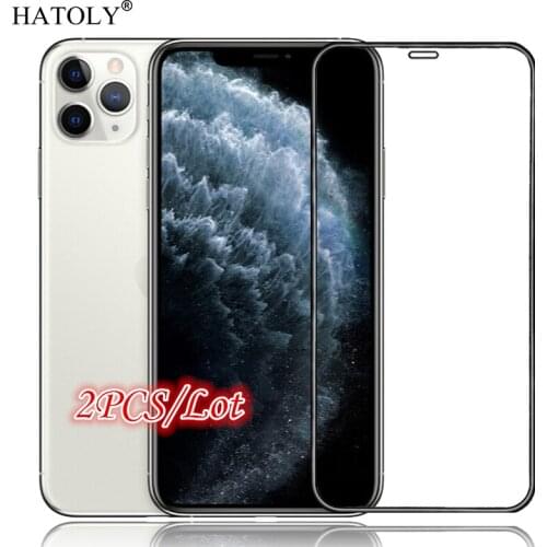 2Pcs For Glass iPhone 11 Pro Tempered Glass Screen Protector for iPhone 11 Pro Full Glue Coverage Phone Glass For iPhone 11 Pro