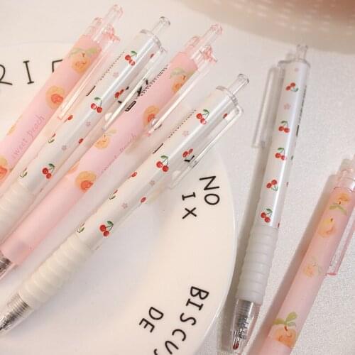 1pcs 0.5mm Fresh Lovely fruit Kawaii Mechanical Gel Pens Stationery Pens for School Office Writing Supplies Gift