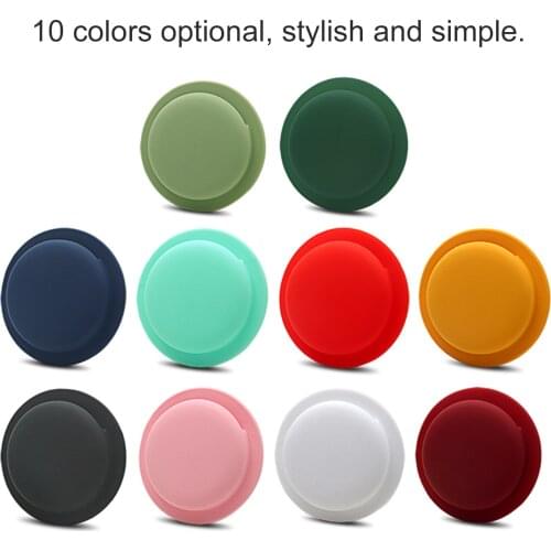 10pcs/lot Airtags Tracker Soft Silicone Case Anti-lost Protective Sleeve Back Adhesive Mount For Apple Airtags Accessories