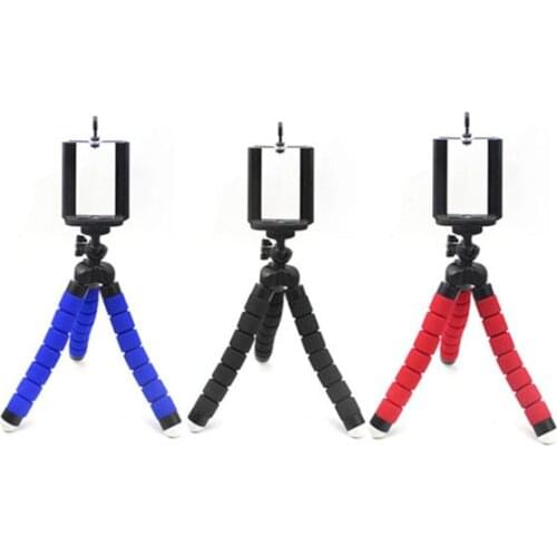 10pcs/lot Mini Sponge Octopus Tripod with Phone holder Clip for iPhone Samsung Xiaomi Huawei Mobile Phone Smartphone for Camera