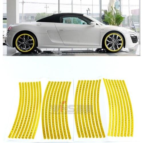 2 sets Waterproof Crystal 3M Reflective Car Tape Wheel Rim Strip Sticker Whole Sale for Nissan Juke Jeep Renegade