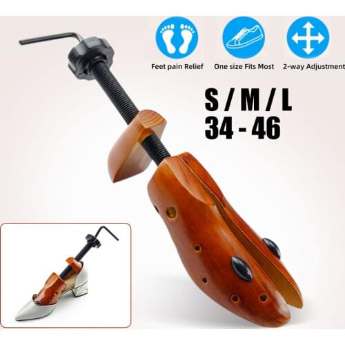 BSAID Unisex 1pcs Shoe Stretcher Wooden Shoes Tree Shaper Rack,Wood Adjustable Flats Pumps Boots Expander Trees Size S/M/L