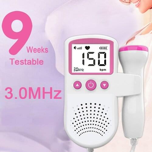 Fetal Doppler Fetal Heart Rate Monitoring for 12 weeks later guardianship smart Home portable outdoor travel 2.5M Fetal Heart