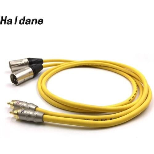 Haldane Pair SNAKE-1 RCA to XLR Balacned Audio Cable RCA Male to XLR Male Interconnect Cable with VDH Van Den Hul 102 MK III