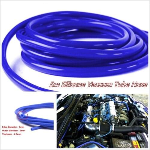 JX-LCLYL 16.4ft 5M Blue Universal 4mm Car Vehicle Silicone Tubing Vacuum Tube Hose Pipe
