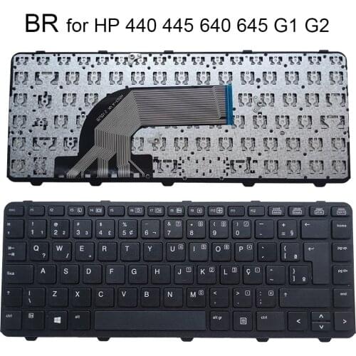 New Brazilian notebook Keyboard pc for HP ProBook 440 445 640 645 G1 G2 430 G2 Brazil laptop replacement keyboards black frame