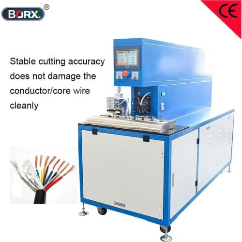 Coxial aluminum foil mylar core wire stripping machine polyester film high temperature insulated material cable lasering peel