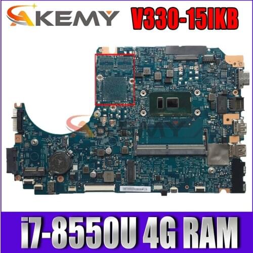 For Lenovo V330-15IKB Laptop Motherboard i7-8550U RAM 4G RAM LV315KB MB 17807-3 448.0DC04.0031 5B20Q60093 100% test intact