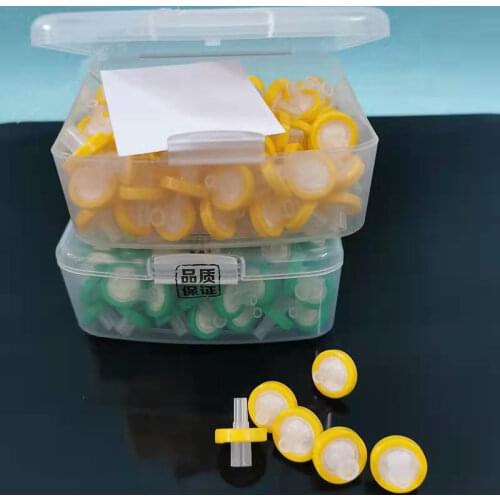 100pcs 200pcs Disposable 13/25mm Hydrophilic PTFE Syringe Microporous Filter, membrane Syringe millipore filtration