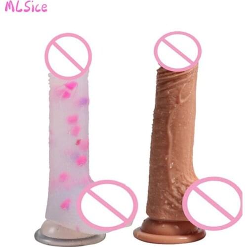 MLSice Fatter Dildo Huge Plug Sex Toys For Women Thick Dildo Massager Realistic Penis 4cm Glans Stimulation Anal Plug Adult Toys