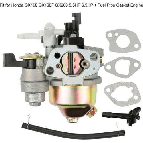Motorbike Carburetor Carburator Carb Fit for Honda GX160 GX168F GX200 5.5HP 6.5HP + Fuel Pipe Gasket Engine
